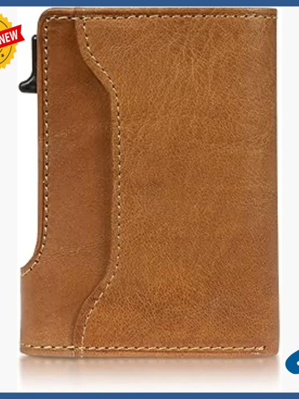 Italian Leather RFID Trifold Wallet Quick Access Cash Pocket